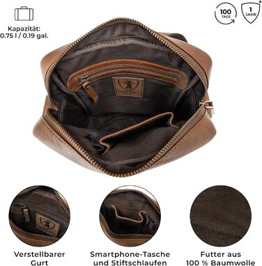 Чоловіча сумка через плече Berliner Bags Tom з натуральної шкіри (Earth, M)