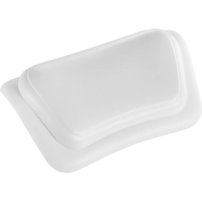 Lonkenn Bathtub Pillow, Ergonomic Bath Pillow, Stylish PU Bath Pillow with Suction Cups, Waterproof Bathtub Cushion, High-Quality Non-Slip Bath Pillow, Bathroom Accessories, for Bathtub, Spa White