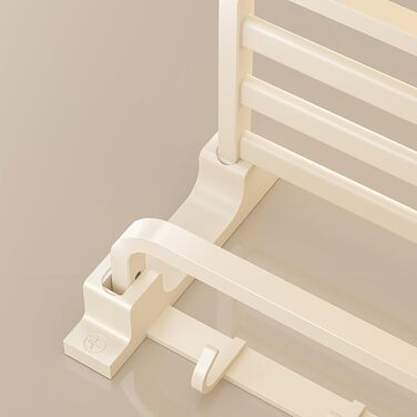 Тримач для рушників без свердління, матовий, самоклеючий, з 5 гачками, 58 см, алюміній (білий)