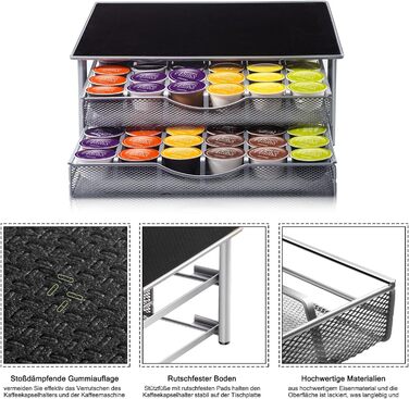 Тримач для капсул кави MASTERTOP для Dolce Gusto, 2 яруси, 72 капсули, органайзер для капсул Dolce Gusto
