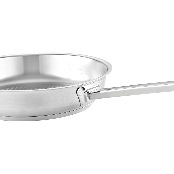 Сковорода Fissler Original-Profi Collection з нержавіючої сталі (Ø 28 см) з ручкою та внутрішньою шкалою, Novogrill, індукційне покриття 28 см