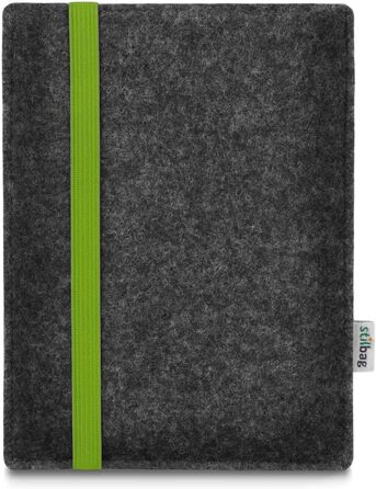 Чохол для Kindle Paperwhite 7 (Amazon) | Шкіряний чохол з ворсового фетру, Made in Germany (Антрацит - зелений)