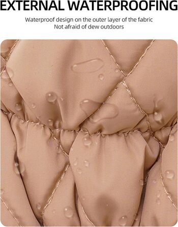 Dog coats with harness, winter warm jacket windproof pet clothing with pocket design snowsuit dog coats for small to medium dogs (M, Khaki)