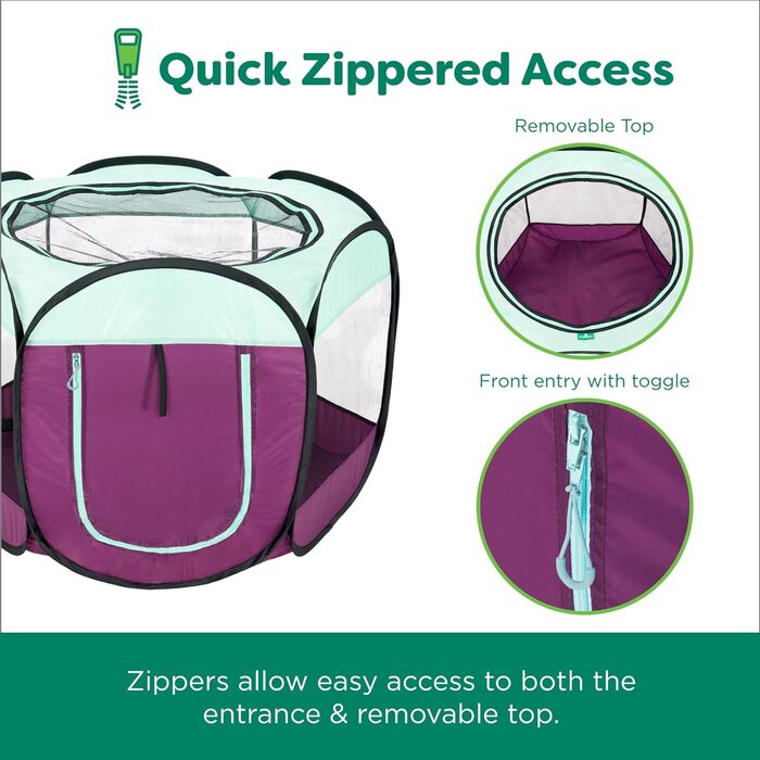 Furhaven Будинок для собак та котів – вольєр-стійка, вольєр для тварин, ігровий майданчик для цуценят, великий (фіолетовий, XL)
