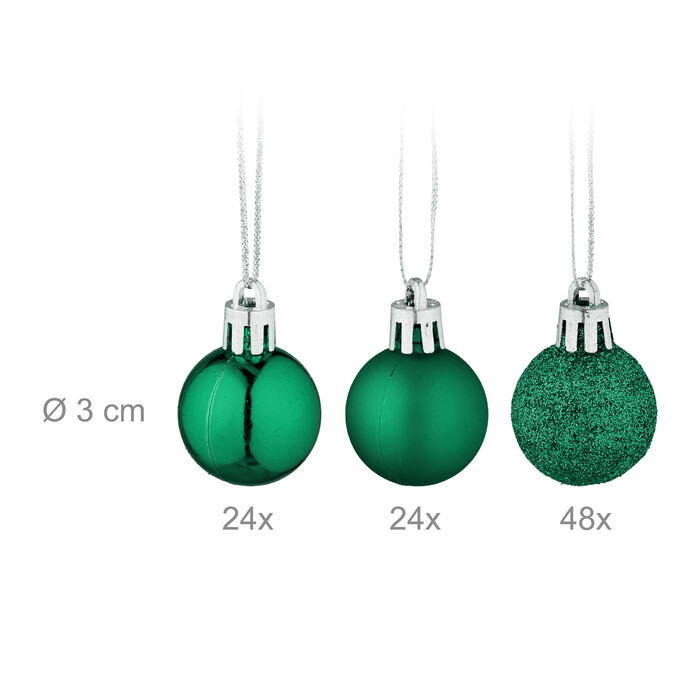Relaxdays Set of 96 Christmas Baubles