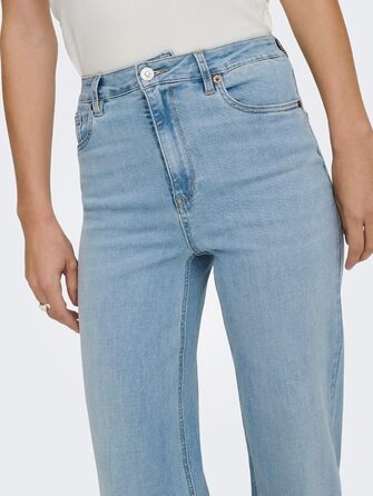 Джинси жіночі Only ONLJUICY-WAUW з широкими штанинами, висока талія, світло-синій денім (XS / 34L)