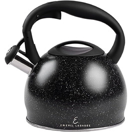 Чайник електричний Emeril Lagasse з нержавіючої сталі, 3 л, для індукційних плит, з ергономічною ручкою, чорний