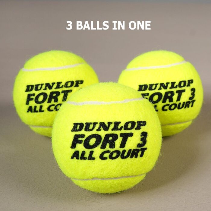 Dunlop Fort All Court Tennis Balls - Tripack (9 Balls / 3 Sets)