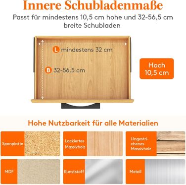 Lifewit Drawer Dividers Set Plastic for Internal Length 27–40cm & Height >10.5cm Drawers, Adjustable Organizer System for Wardrobe/Bedroom/Dresser/Kitchen/Office, White (12, for Internal Length 34–50cm & Height ≥10.5cm)