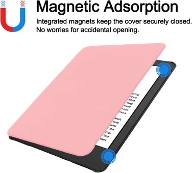 Чохол TOKILO для Kindle 6' E-Reader (11-го покоління 2024/2022), м'яке PU-шкіряне покриття з автоматичним увімкненням/вимиканням, не сумісний з iPad/Kobo/Tolino/Pocketbook/Sony E-Book Reader, темно-синій (AA-08)