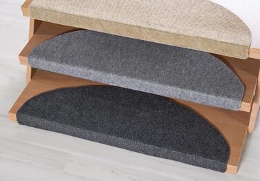 Килимок на сходи Andiamo Paris - набір 15 шт. - захист від подряпин та зносу, 23 x 65 см, бежевий