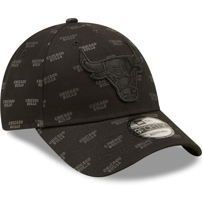 Кепка New Era Chicago Bulls NBA Monogram AOP Snapback 9Forty чорна, універсальний розмір