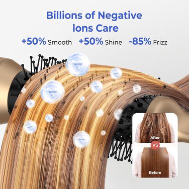 Airstyler 5 в 1: Фен-щітка, плойка, випрямляч для волосся. 1000W, 3 температурні режими, для об'єму, локонів та випрямлення. Білий (Чорний)