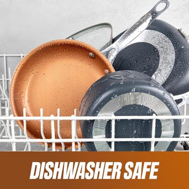 Набір посуду GOTHAM STEEL 12 предметів з антипригарним керамічним покриттям Chef Daniel Green, блакитний, без PFOA