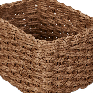 Relaxdays Woven Storage Baskets - 3 Piece Set