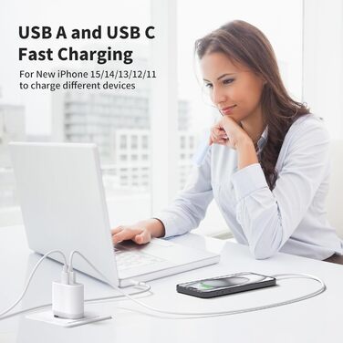 Зарядний адаптер USB-C 20W Mcukdae 01 - Заміна для iPhone, Galaxy та інших смартфонів