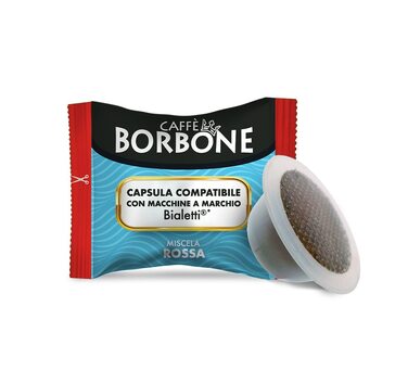 Кава в капсулах Caffè Borbone Rossa (Червона суміш), сумісні з кавомашинами Bialetti, 100 шт