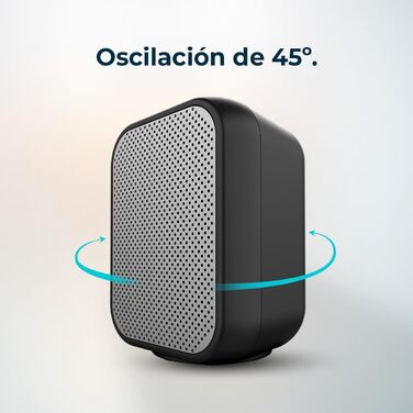 Керамічний обігрівач Cecotec Ready Warm 6100 Ceramic Rotate: обігрів до 20 м², 1500 Вт, регулювання температури, захист від перекидання, білий/чорний