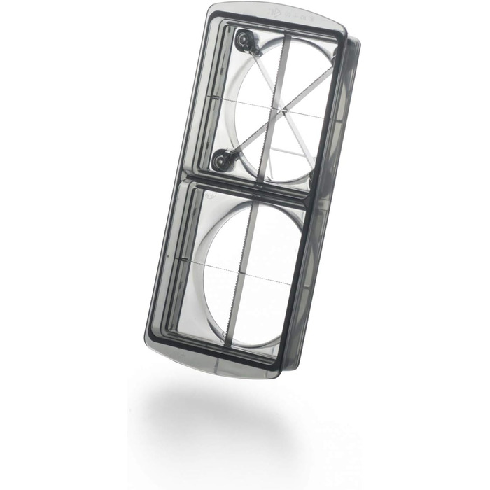 Набір для нарізки овочів Genius Nicer Dicer Plus (12 частин) - нарізник для овочів, цибулі, картоплі фрі, фруктів, універсальний нарізник, подрібнювач, шатківниця, для зберігання, срібний/чорний