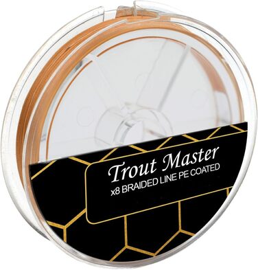 Плетена риболовна волосінь Trout Master Fine Gold X8 PE 0,06 мм 5,6 кг 120 м для форелі