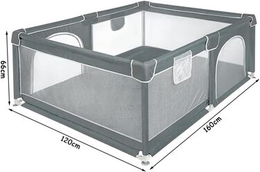 Льотний вольєр для цуценят з дверцятами, вольєр для цуценят або маленьких собак, міцний загін з товстого полотна та сітки з нейлону, висока зносостійкість, можна прати в пральній машині, для використання в приміщенні та на вулиці, 180 x 120 x 66 см – світло-сірий (120 x 160 x 66 см - темно-сірий)
