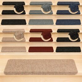 Ramon Rectangular Step Mats by Kettelservice-Metzker - Beige, No Plastic Corners