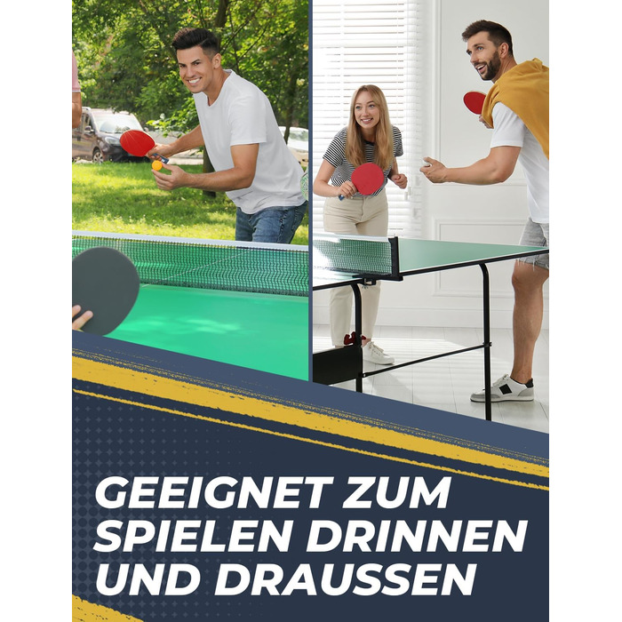 Набір для настільного тенісу Glymnis: 4 ракетки, 8 м'ячів, компактна сумка. Підходить для початківців, сім'ї та професіоналів