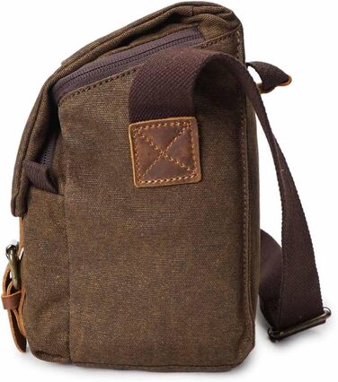 Сумка для камери Neuleben: водонепроникна, унісекс, з канвасу для дзеркальних фотоапаратів (колір: коричневий)