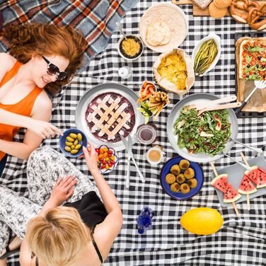 Набір столових приборів для кемпінгу на 4 особи, 20 предметів: набір виделок та столових приборів для пікніка, портабельне посуд, столові прибори з нержавіючої сталі з органайзером, багаторазовий, довговічний