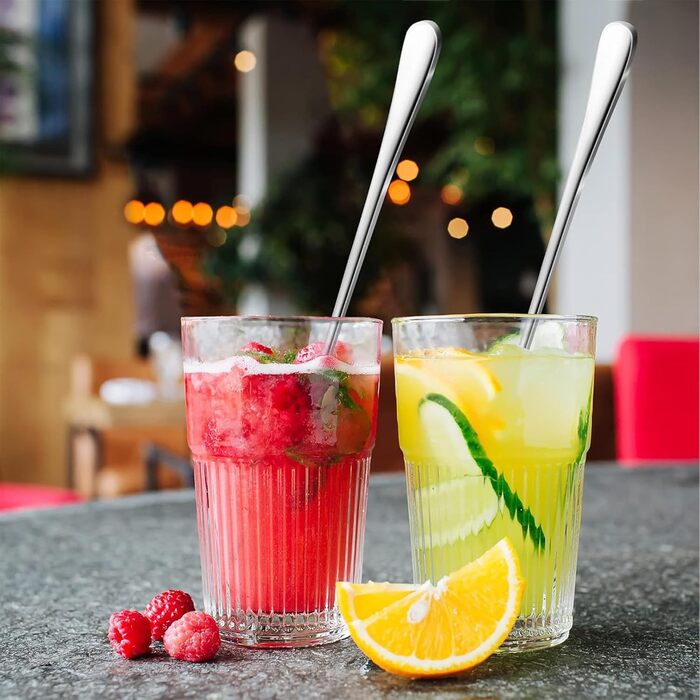 Набір ложок DoubleS Lange Latte Macchiato: 6 шт. з нержавіючої сталі для кави, чаю, коктейлів та десертів