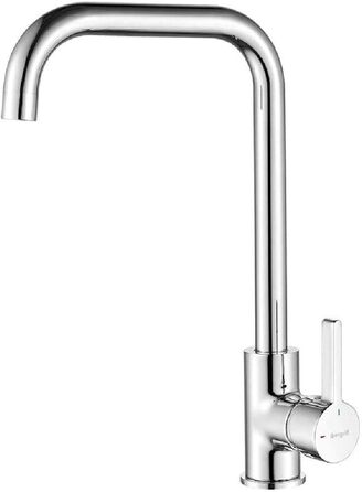 Кухонний змішувач IBERGRIF M22105A, однолеверний, матовий, сріблястий