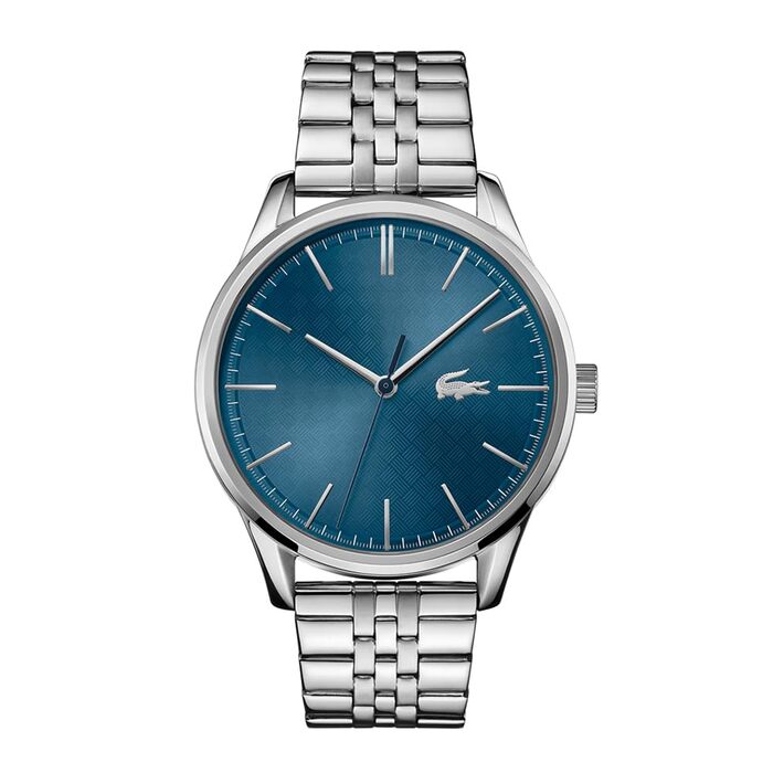 Годинник чоловічий Lacoste Analog Quartz 2011049 з сріблястим браслетом з нержавіючої сталі