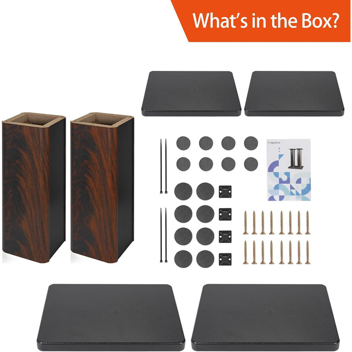 Підставки для акустики OUUTMEE 60 см (24 дюйми) з дерева – міцні підставки Hi-Fi для домашнього кіно, універсальні підставки для акустичних систем з можливістю засипання піском (2 шт.)