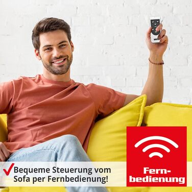 Електрична теплова батарея HECHT - Економна теплова батарея з 3 рівнями потужності, пультом дистанційного керування та термостатом