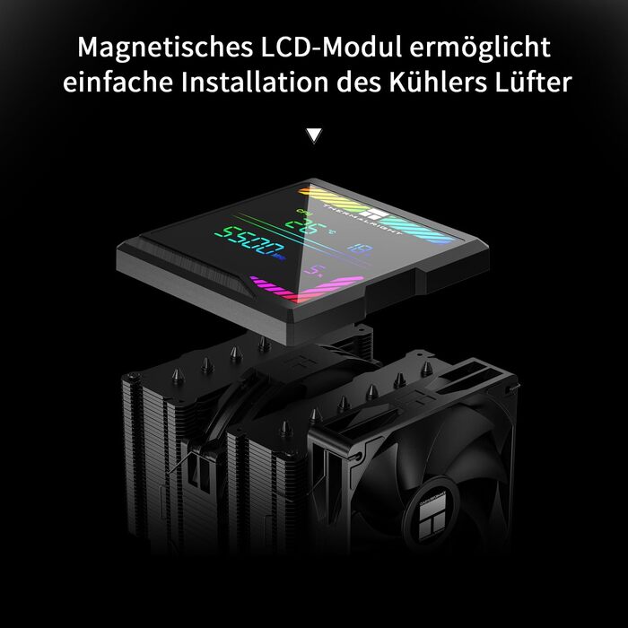 Thermalright Peerless Assassin 140 Digital Black - Кулер для CPU з 6 теплотрубками, для AM4/AM5 та Intel lga1700/1851/1200/2011