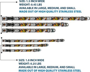 Нашийник для собак Buckle-Down з пряжкою Scooby Doo - 1 дюйм шириною, підходить для шиї 28-43 см - середній