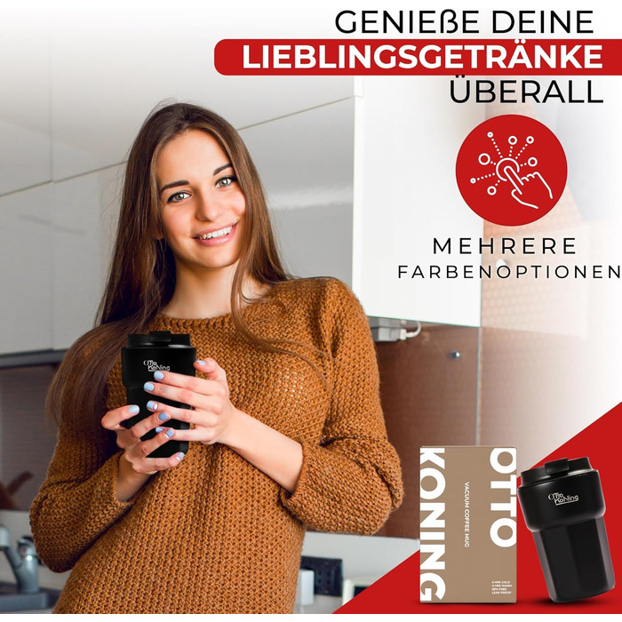 Термокружка 350 мл з кришкою, що не протікає, з нержавіючої сталі для гарячих та холодних напоїв (кава, чай)