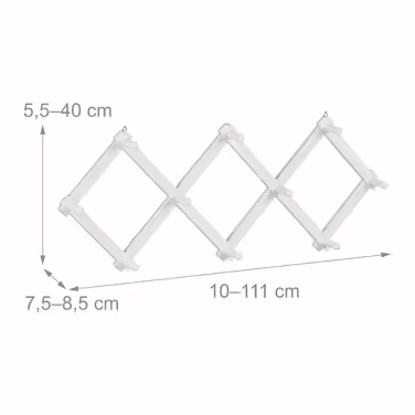 Relaxdays Extendable Wooden Wall Clothes Rack