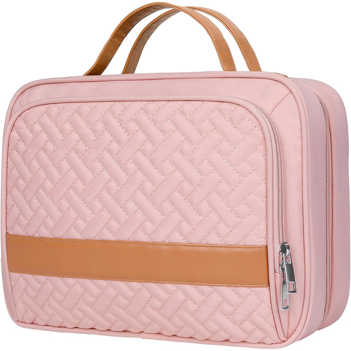 Складана дорожня косметичка IDEATECH, водонепроникна, для чоловіків та жінок, з петлею для підвішування (251-рожевий)