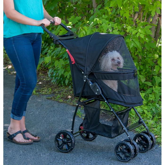 Візок для котів/собак Pet Gear Happy Trails, легкий, складаний, знімний підклад, кошик для зберігання Jaguar