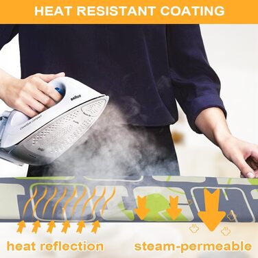 Чохол для прасувальної дошки універсальний, 125*46 см, бавовна, для парогенератора та праски (темний колір)