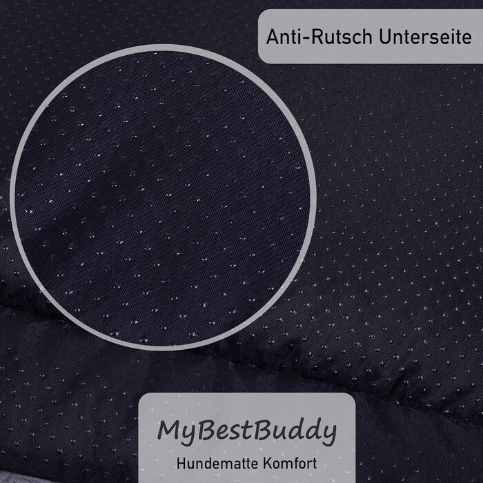Килимок для собак MyBestBuddy XL 90x70 см сірий, комфортний, антиалергенний, нековзний, 40°C, з м'яким покриттям - лежанка для великих собак