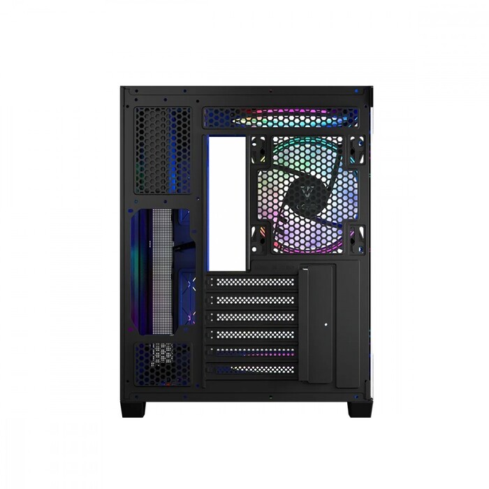 Корпус для комп'ютера MODECOM Volcano Panorama Midi Tower ATX, чорний, з панорамним вікном