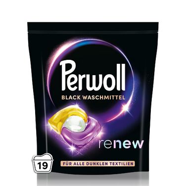 Капсули для прання Perwoll Renew Caps Black для темного одягу, All-in-1, відновлення кольору та волокон, 80 прань (2 x 40)
