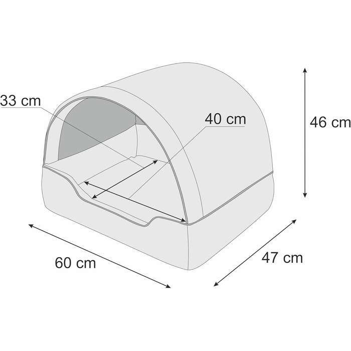 Кілимок для собак та котів, ліжко для тварин, лежанка, будиночок, корзина, софа, подушка, бежевий, 60x47 см