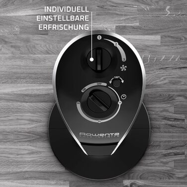 Вентилятор Rowenta Eole Infinite VU6620: тихий, потужний, з пультом керування, 3 швидкості, таймер, чорний