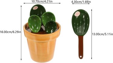 1 Cactus Spoon Measuring Spoons Flour Milk Coffee Salt Kitchen Measuring Cactus Figure Measuring Food-Grade Measuring Spoons Measuring Cup And Tl Ceramic Kitchen Utensils Coffee Beans