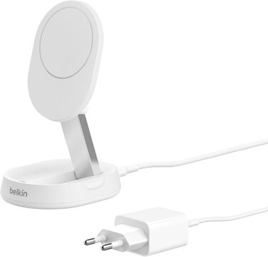 Белкін BoostCharge Pro: Бездротова зарядка 15W з адаптером MagSafe та блоком живлення 20W (Qi2)
