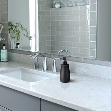 Дозатор мила для кухні та ванної кімнати з нержавіючої сталі, 390 мл, чорний