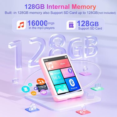 MP3-плеєр Oilsky 128GB Bluetooth 5.4, 2.4